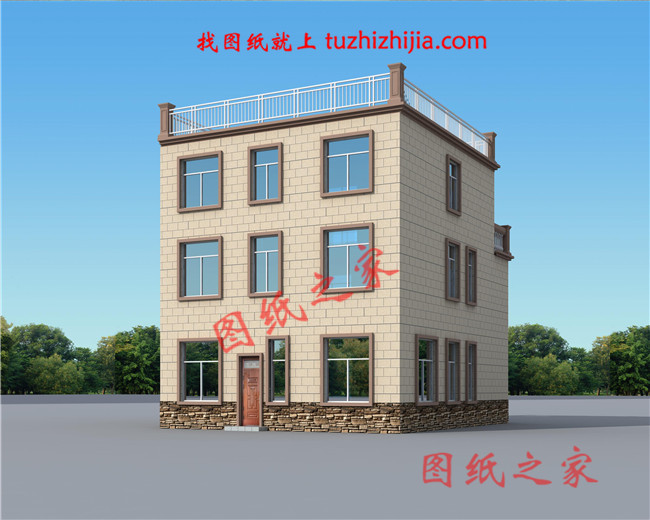 農村120平米三間三層樓房設計圖紙，農村理想住房設計圖