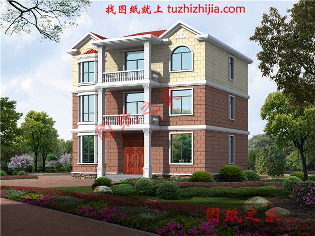 簡單實用新農(nóng)村三層住宅房屋設(shè)計圖，時尚大氣，低調(diào)