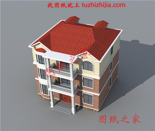 簡單實用新農(nóng)村三層住宅房屋設(shè)計圖，時尚大氣，低調(diào)