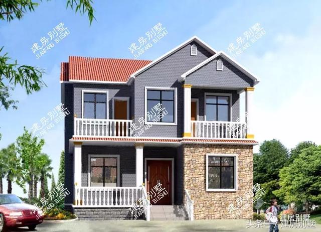 20萬自建鄉(xiāng)村田園二層小別墅，附方案圖和完工實(shí)景圖