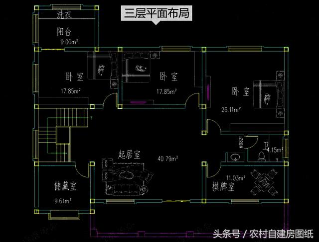 6款帶商鋪農(nóng)村自建房設(shè)計方案圖，既能住又能出租