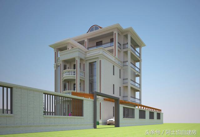 農(nóng)村五層自建樓房設(shè)計方案圖，外觀很精致
