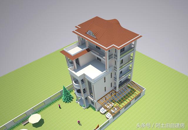 農(nóng)村五層自建樓房設(shè)計方案圖，外觀很精致