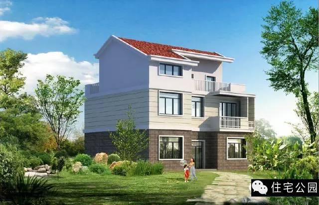 11.7X10米農(nóng)村3層別墅，兩側(cè)無窗、方正實用