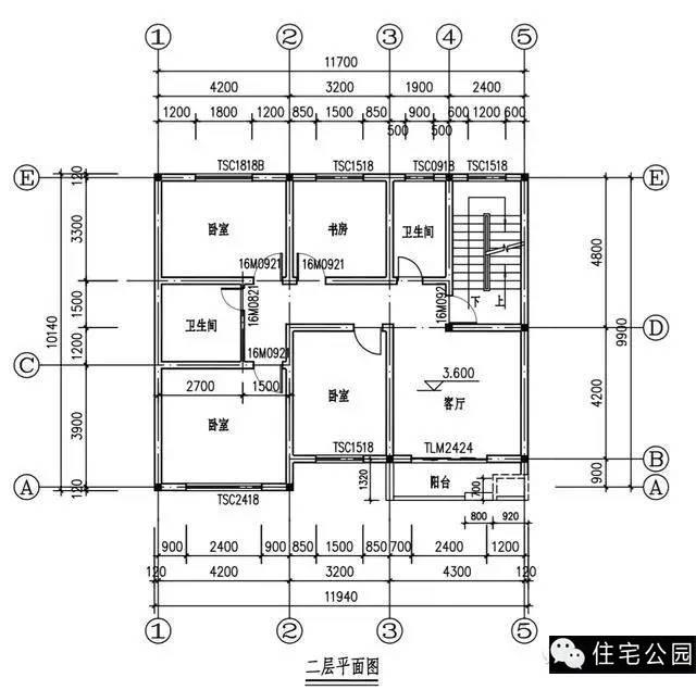 11.7X10米農(nóng)村3層別墅，兩側(cè)無窗、方正實用