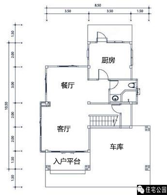 8.5X10.5米別墅戶型，小而精、布局好！