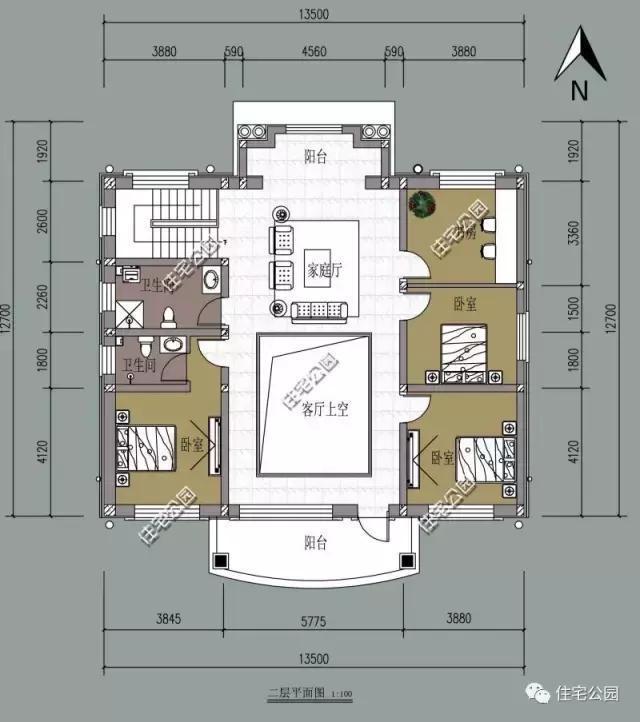 2套別墅戶型，面寬13米不同風(fēng)格，你更喜歡哪個(gè)？
