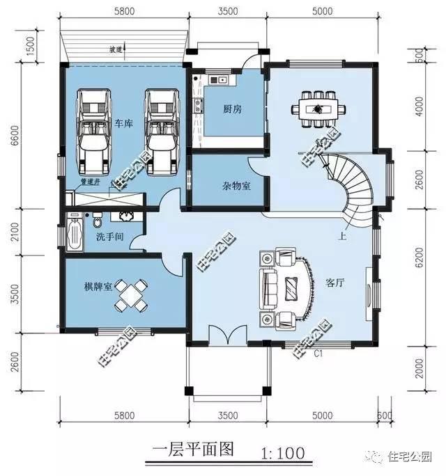 6套新農(nóng)村別墅，全帶挑空客廳，建到村里夠有面么？