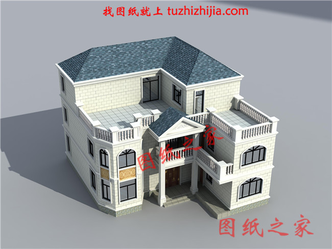 農(nóng)村兩層半樓房設(shè)計圖，平面功能分區(qū)明確，布置合理