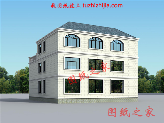 農(nóng)村兩層半樓房設(shè)計圖，平面功能分區(qū)明確，布置合理