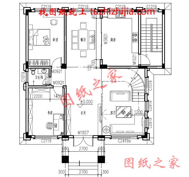 農村帶地下室二層半自建房屋設計圖，樓中樓設計，歐式風格