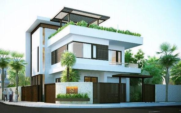 12米面寬臨街自建，3層現(xiàn)代別墅帶露臺(tái)花園，布局真詳細(xì)！