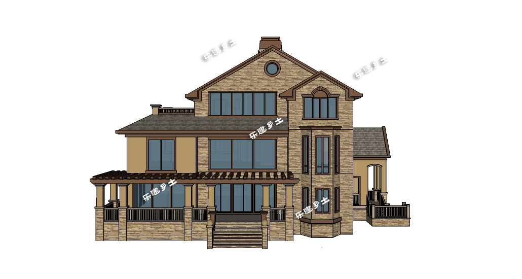 19x13米三層經(jīng)典美式獨(dú)棟別墅全套圖紙，不要再纏著歐式不放啦！