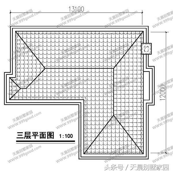 13.1X12.9米別墅設(shè)計(jì)圖，清雅歐式，經(jīng)典接地氣！
