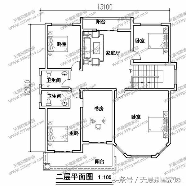 13.1X12.9米別墅設(shè)計(jì)圖，清雅歐式，經(jīng)典接地氣！