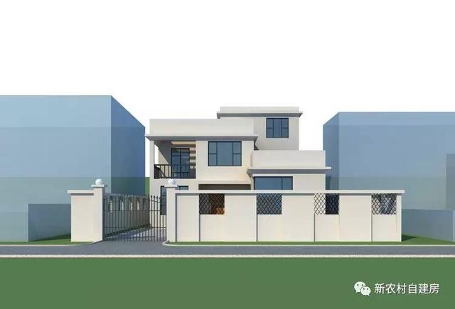 12X18米三層現(xiàn)代農(nóng)村別墅，30萬帶院子和平層頂