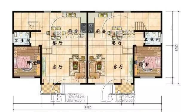 10套自建房雙拼別墅 兄弟聯(lián)排別墅全套圖紙，第八套最受歡迎！