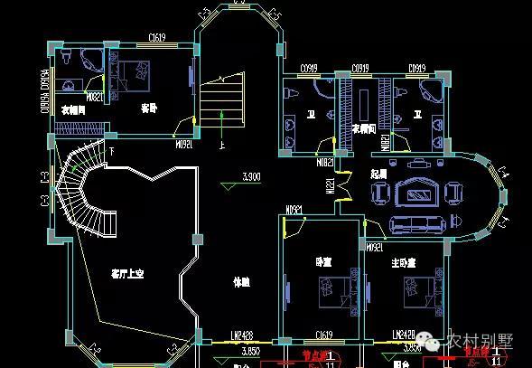大氣三層復(fù)式別墅，帶莊園和游泳池（施工全圖+裝修效果圖）