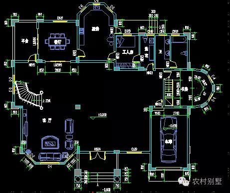 大氣三層復(fù)式別墅，帶莊園和游泳池（施工全圖+裝修效果圖）