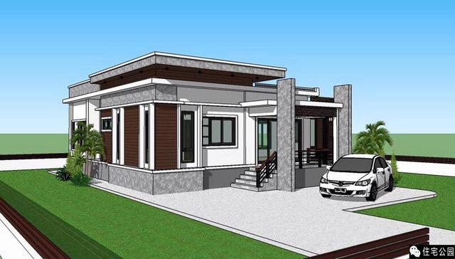 一層現(xiàn)代小平房，簡單舒適又安詳！含3D展示