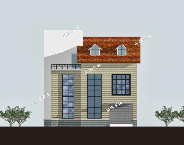 10x12米兩層半英倫別墅全套圖紙，占地面積小，實(shí)用又大方！