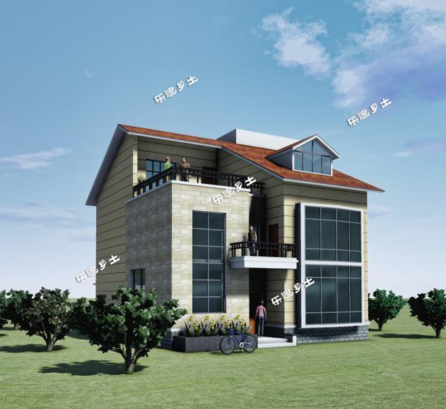 10x12米兩層半英倫別墅全套圖紙，占地面積小，實(shí)用又大方！