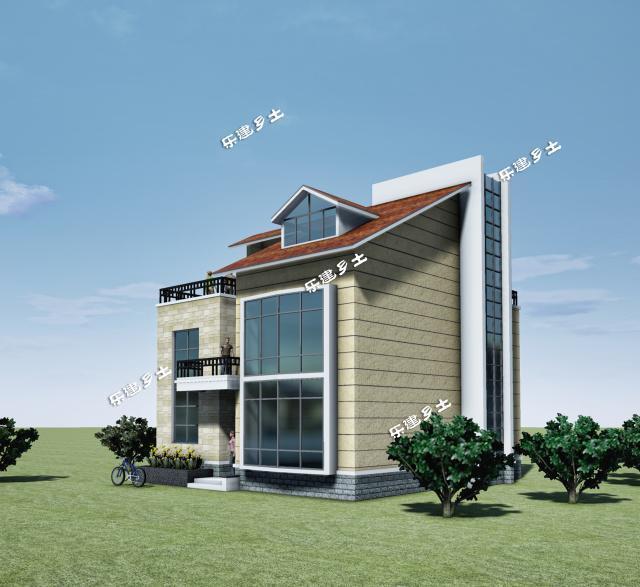 10x12米兩層半英倫別墅全套圖紙，占地面積小，實(shí)用又大方！