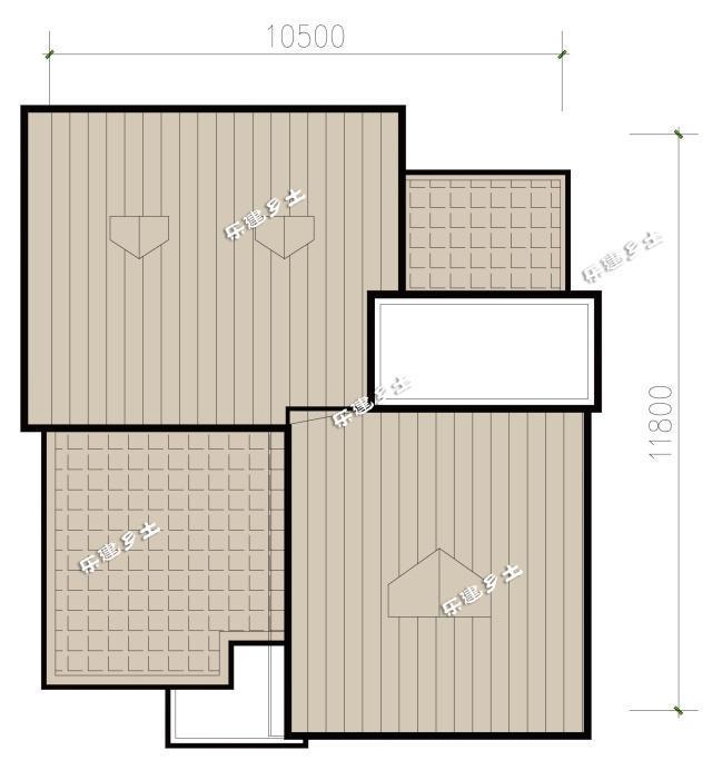 10x12米兩層半英倫別墅全套圖紙，占地面積小，實(shí)用又大方！