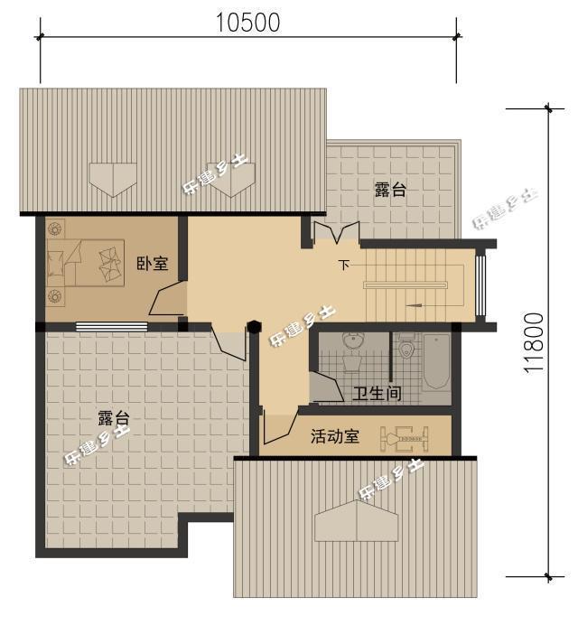 10x12米兩層半英倫別墅全套圖紙，占地面積小，實(shí)用又大方！