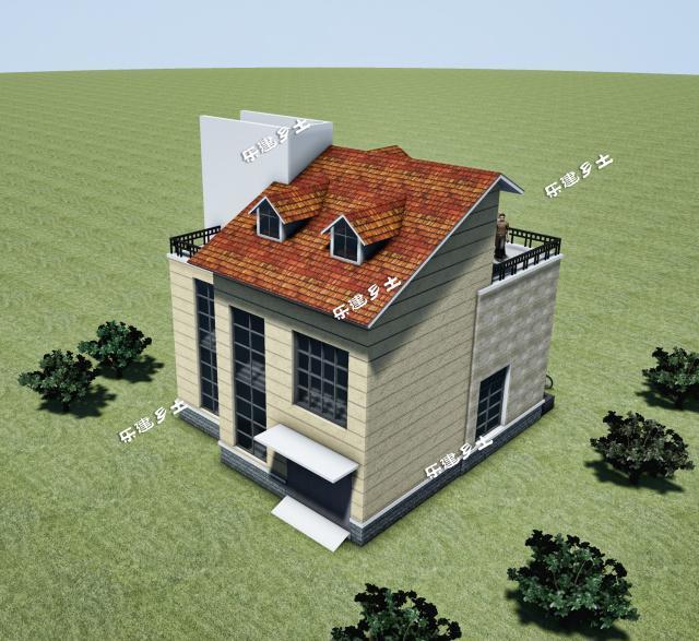 10x12米兩層半英倫別墅全套圖紙，占地面積小，實(shí)用又大方！