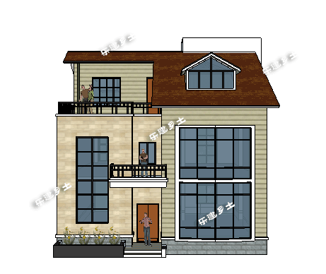 10x12米兩層半英倫別墅全套圖紙，占地面積小，實(shí)用又大方！