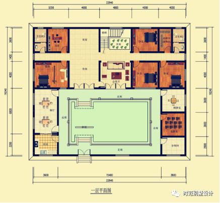 農(nóng)村自建二層中式合院，帶堂屋露臺，房間多