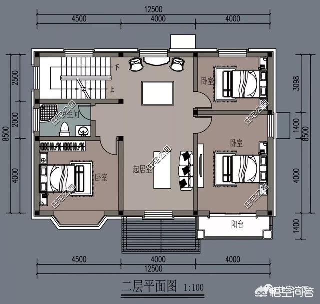 進(jìn)深8.5米，開(kāi)間12米，帶堂屋的樓房設(shè)計(jì)圖怎么做？