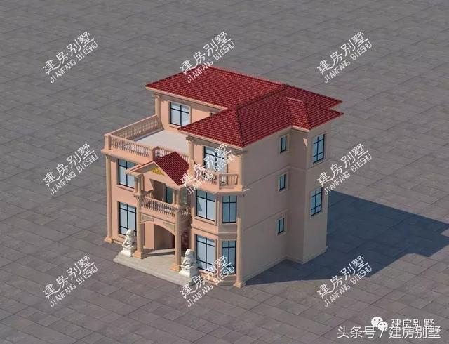 2棟面寬12米三層農(nóng)村房屋方案圖，第一棟受追捧