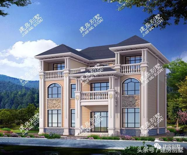 16×12米三層豪宅樓房設(shè)計(jì)圖，隔著屏幕都能感受到豪門氣息