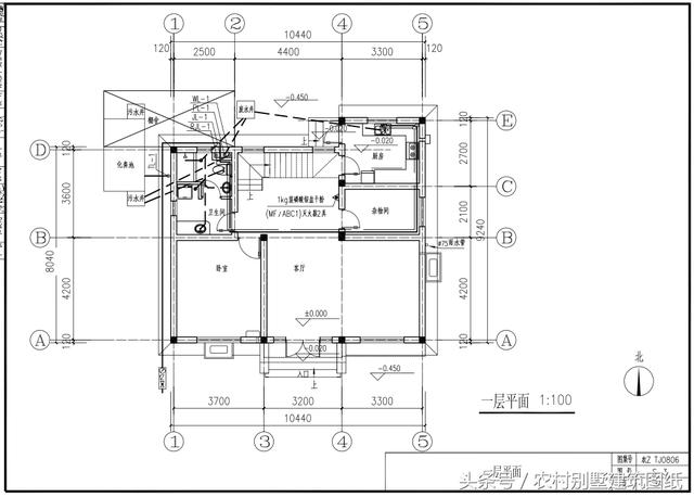 10.44米X9.24米二層新農(nóng)村獨棟房子設(shè)計圖，田園氣息