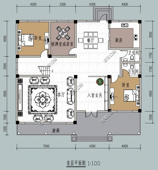 5套占地100平的時(shí)尚二層小洋樓圖，2024年新款