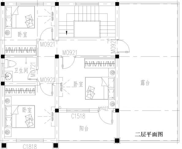 造價(jià)低的二層簡單房子方案圖，20萬建主體沒問題