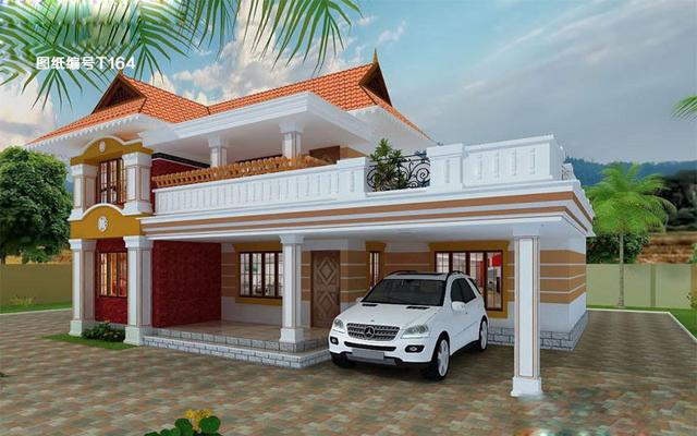 造價(jià)低的二層簡單房子方案圖，20萬建主體沒問題