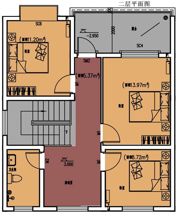 造價(jià)低的二層簡單房子方案圖，20萬建主體沒問題