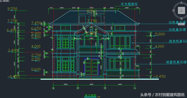 12米X10.8米三層旋轉(zhuǎn)樓梯房屋設(shè)計(jì)圖，拿到即可施工