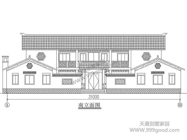 鄉(xiāng)村自建三合院別墅設(shè)計圖，古樸大氣高品位