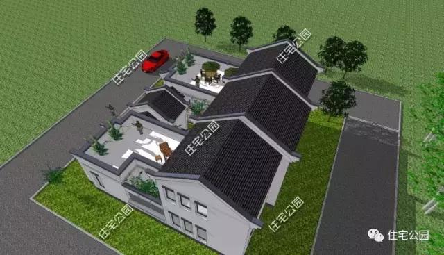 建了這棟中式三合院，洋房別墅都黯然失色了