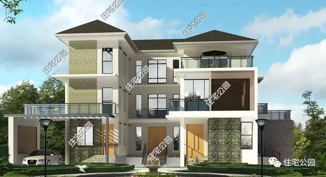 5套農(nóng)村三合院戶型圖，一層、二層、三層都有