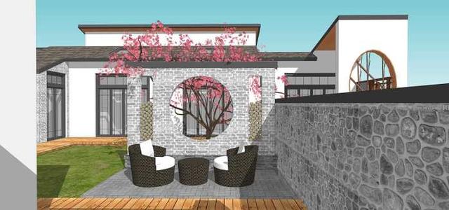 現(xiàn)代新中式二層三合院設(shè)計(jì)方案圖，低調(diào)，有品位