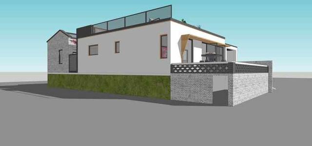 現(xiàn)代新中式二層三合院設(shè)計(jì)方案圖，低調(diào)，有品位