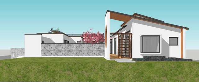 現(xiàn)代新中式二層三合院設(shè)計(jì)方案圖，低調(diào)，有品位