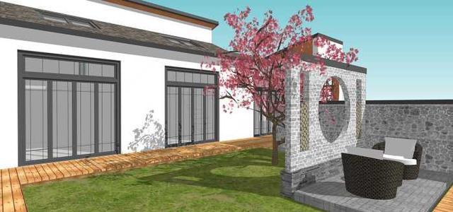 現(xiàn)代新中式二層三合院設(shè)計(jì)方案圖，低調(diào)，有品位