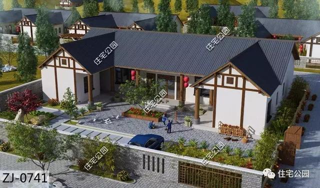 23X16米養(yǎng)老三合院戶型圖，退休后養(yǎng)養(yǎng)花，喂喂雞就靠它了