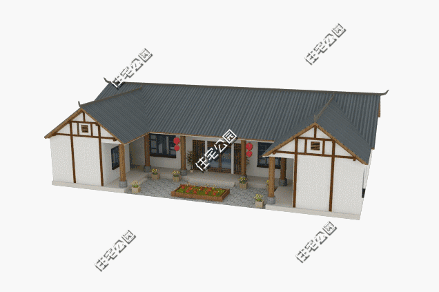 23X16米養(yǎng)老三合院戶型圖，退休后養(yǎng)養(yǎng)花，喂喂雞就靠它了